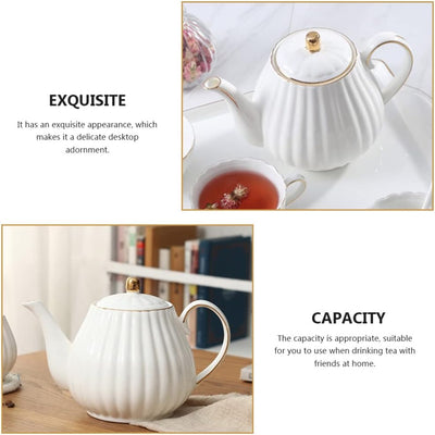 TOPBATHY Kaffeetasse Teekanne Aus Weisser Keramik K?niglicher Keramik Teekanne Porzellan Teekanne Fü