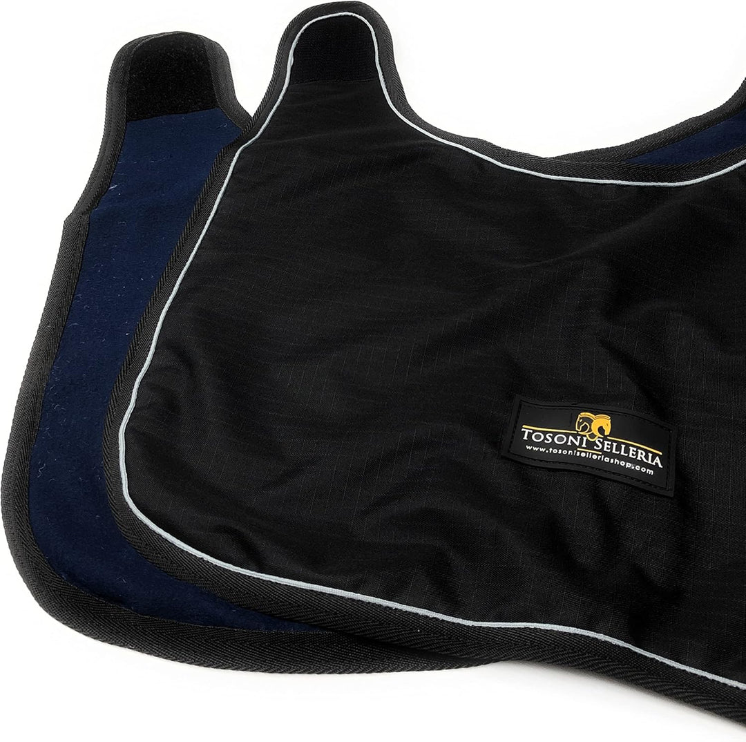 Horses, Pferdedecken Waterproof Warm, Wasserdicht, Weich, Bequem und Warm, Langlebig, Schwarz, 128 c