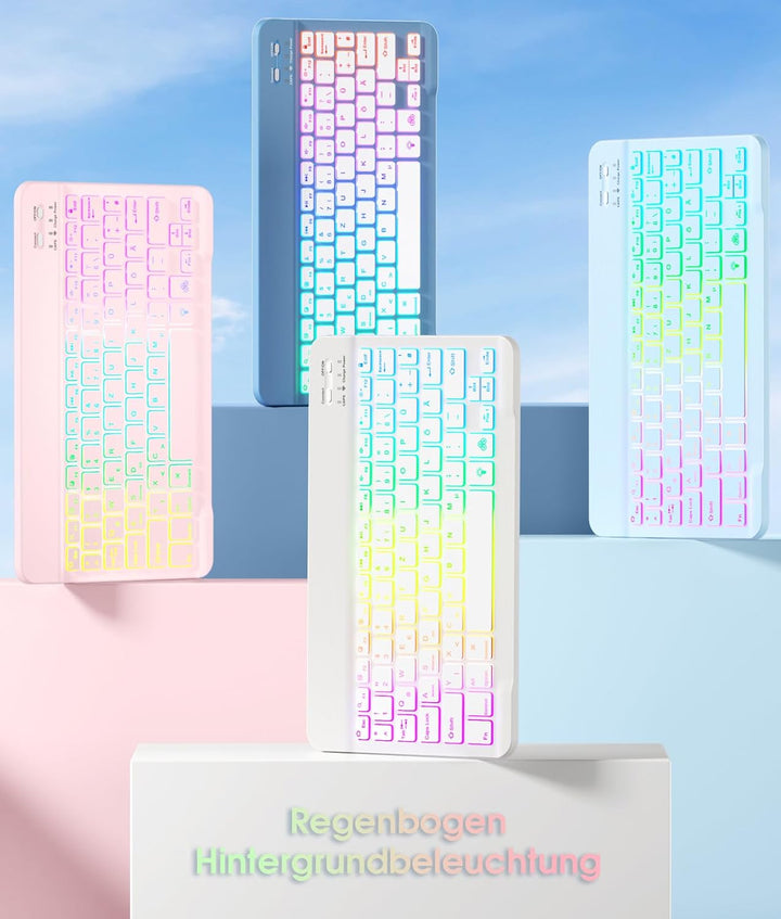 Vobafe Hülle mit Tastatur für iPad A16 11 Generation 2025/10 Gen 2022 10,9", Air 11 Zoll M4 2026/M3/