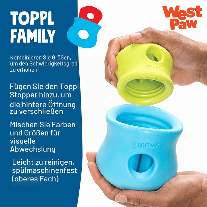 Zogoflex West PAW JUGUETE TOPPL S 8CM Azul Turquesa Small aqua blue, Small aqua blue
