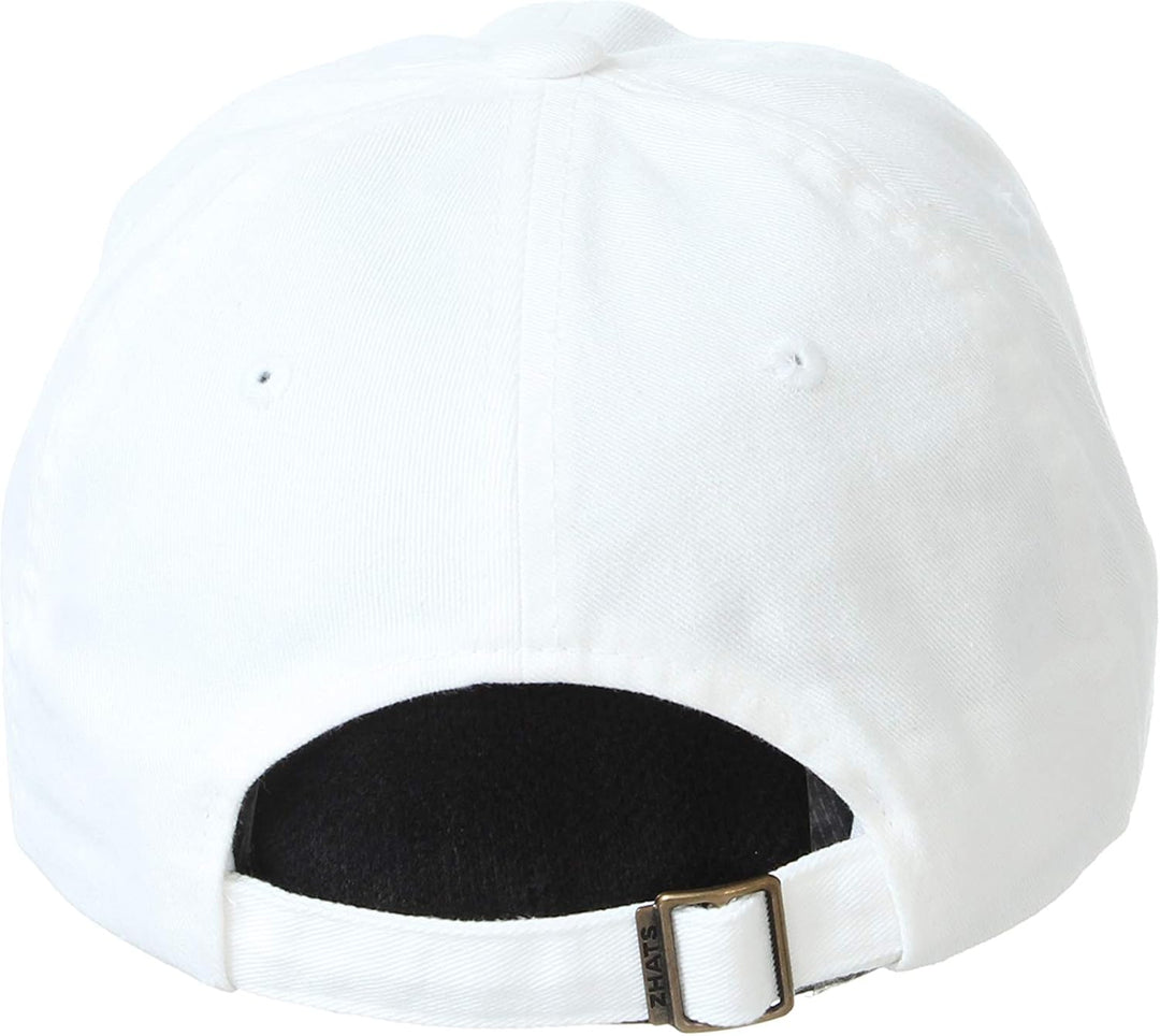 ZHATS Damen Adjustable Scholarship Hat Icon White Adjustable Scholarship Hat Icon White Einheitsgrös