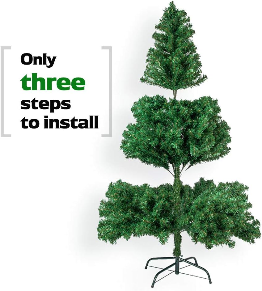 LEADZM 180/210/240cm Künstlicher Weihnachtsbaum, Tannenbaum künstlich mit Metallständer, Christbaum,