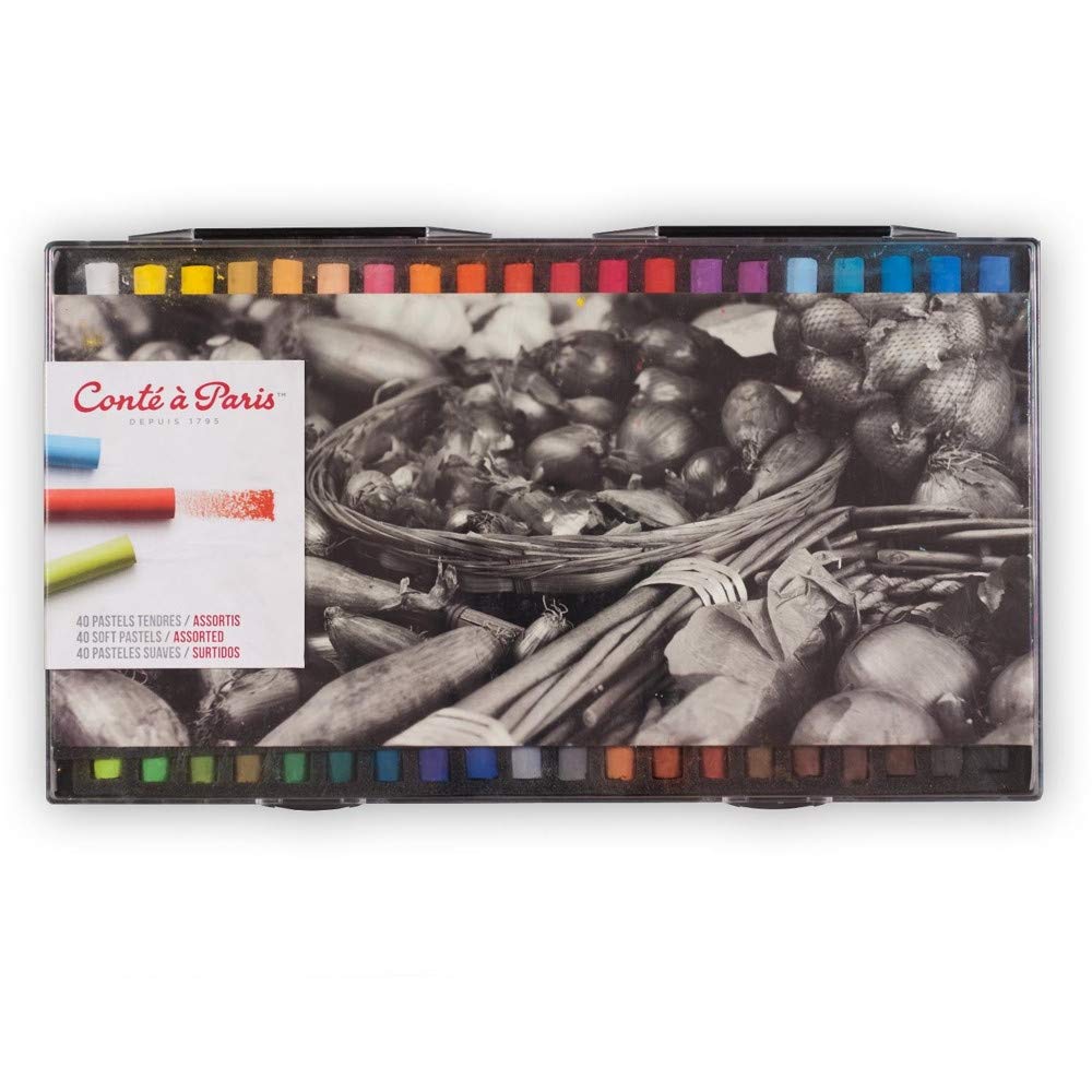 Conté a Paris 50209 (Künstlerkreide, Weiche Pastelle, verschieden Farben) 40er Set 40 Farben Set, 40