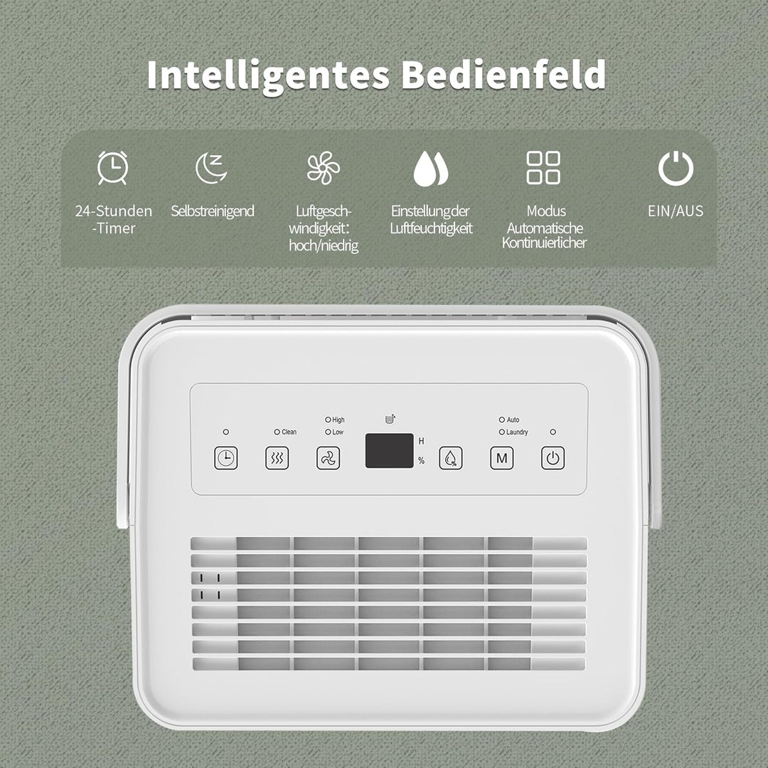 Uhome Luftentfeuchter elektrisch 12L in 24h, Raumentfeuchter für 54m³/18m², entfeuchter mit Autoabsc