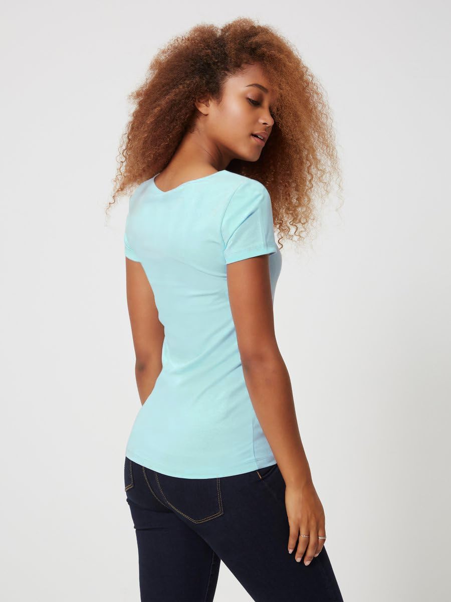 VERO MODA Damen Vmmaxi My Ss Soft U-Neck Noos T-Shirt S 3er Pack (Bright Rose, Wild Lime, Dusty Aqua
