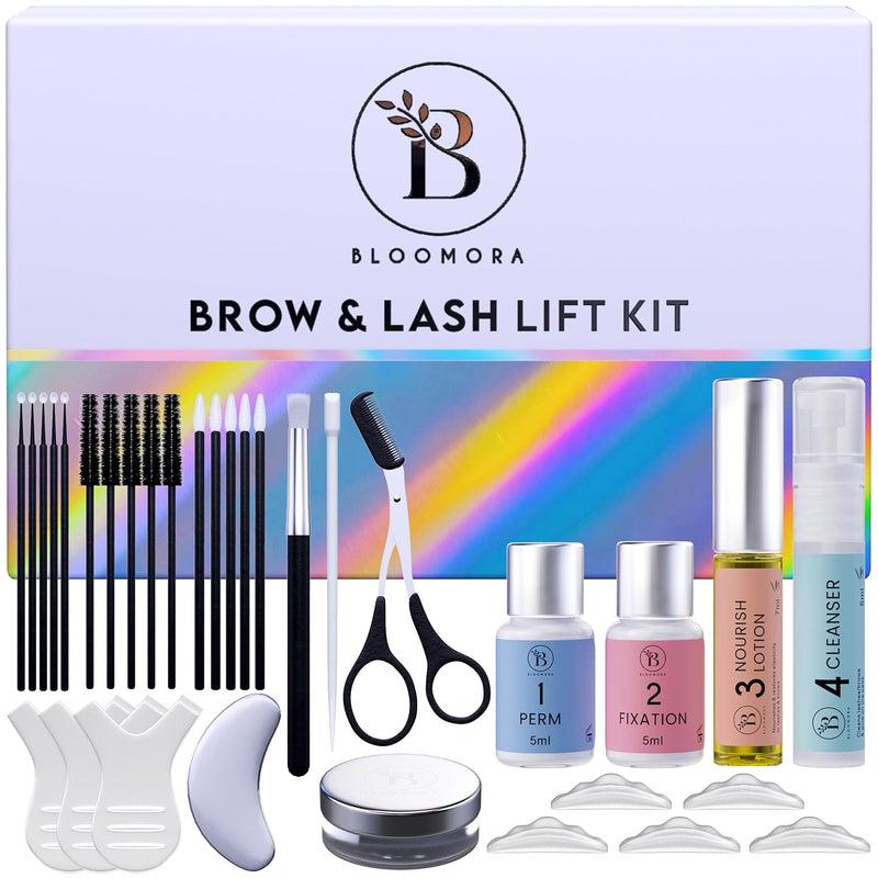 Wimpernlifting Set, Augenbrauen Lifting Set, 2-in-1-Lösung, Brow Lifting Set, Hält 6-8 Wochen, 15 An