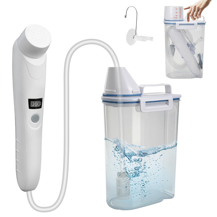 Bidet Po Dusche, Portable Travel Bidet Elektrisches, Peri Bottle mit 2.5 L Wassertank füR Intimdusch