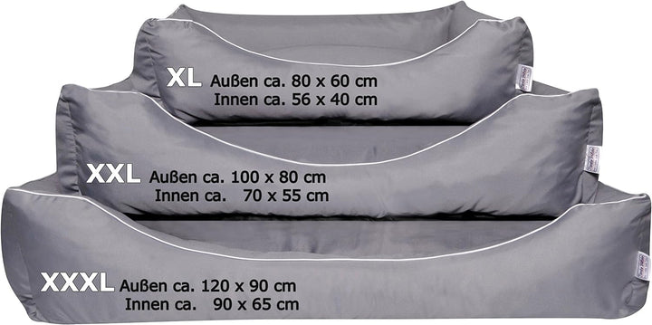 Tante Hilde Hundebett Wangerooge Set inkl. Kuscheldecke, Hundekorb, Hundekissen, Waschbar, Robust, G