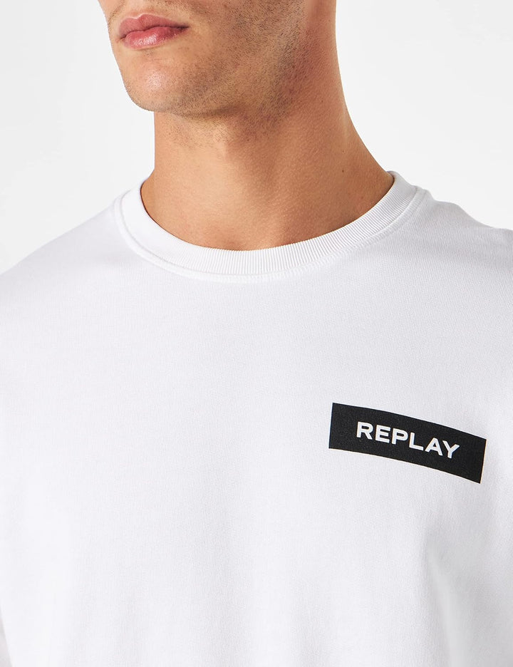 Replay Herren Sweatshirt, 001 White