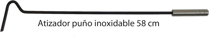 Imex El Zorro 10016 Kamin-Zubehörset, gebogenes Design, rostfrei, 68 x 23 x 14 cm, Schwarz