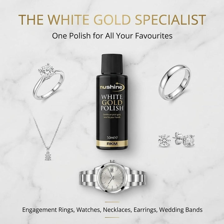 Nushine White Gold Polish 50ml - eco-friendly formulation by Nushine Weissgoldpolitur 50 ml (1er Pac