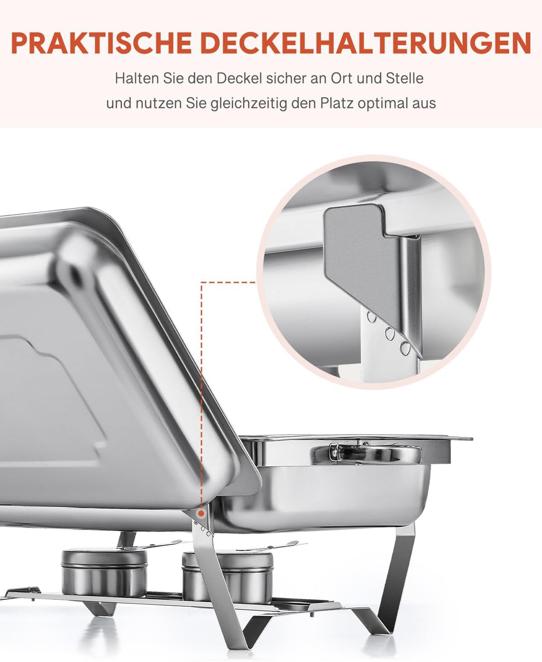 Wilprep Chafing Dish Speisewärmer 9L 2pcs Edelstahl Warmhaltebehälter Wärmebehälter Edelstahl Buffet