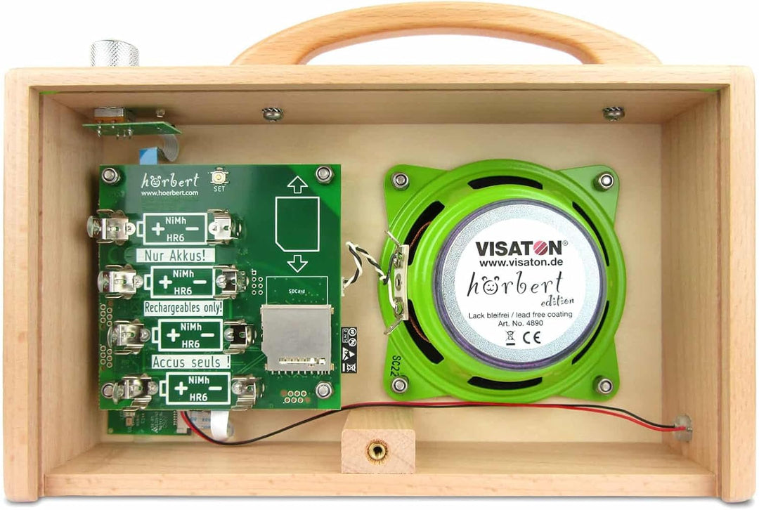 hörbert 3.0 für Senioren + Inhalte für Senioren. Mit 3 Playlists, Mikrofon und USB-C Ladeanschluss,