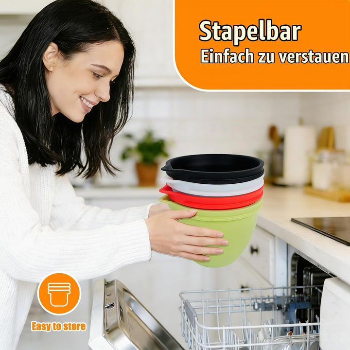 Silikon Einlagen, kompatibel mit Kitchen Aid 4,5-5 Quart Mixer mit kippbarem Kopf, 2 Einlagen mit De