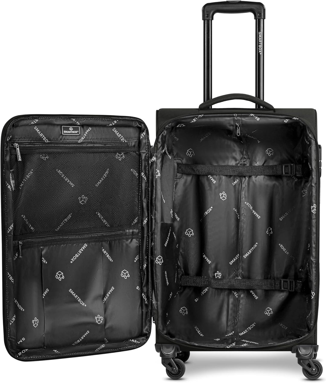SMARTBOX Weichgepäck Koffer-Set 3-teilig für Damen & Herren | leichte & stabile Reise-Trolleys, hoch