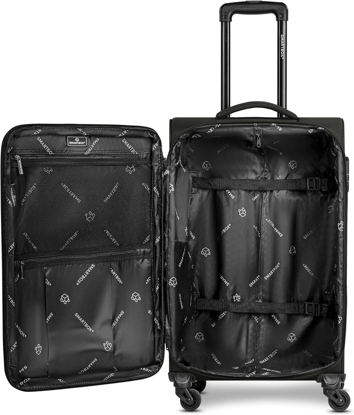 SMARTBOX Weichgepäck Koffer-Set 3-teilig für Damen & Herren | leichte & stabile Reise-Trolleys, hoch