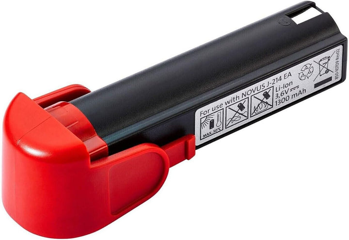 Novus Akku-Tacker J-214 im Koffer, Elektrotacker, 3.6 V Akku, LED-Arbeits-Licht, Schlagkraftregelung