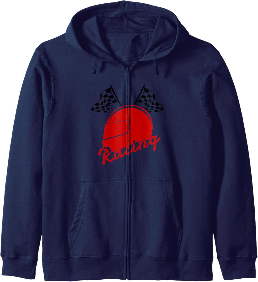 Rennwagen Flaggen Lustiges Rennläufer Geschenk T Shirt Kapuzenjacke