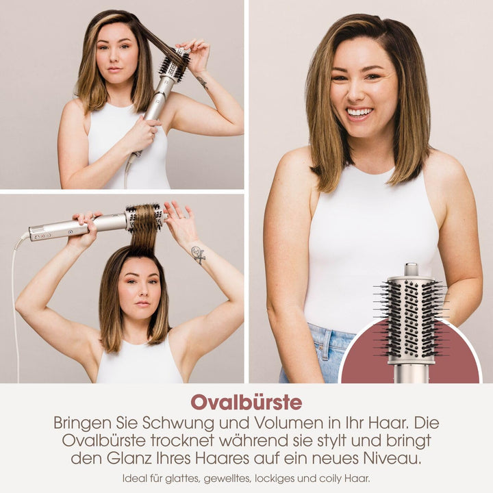 Shark FlexStyle 3-in-1 Luftstyler & Haartrockner, Auto-Wrap-Lockenaufsatz, Ovalbürste, Konzentrator,
