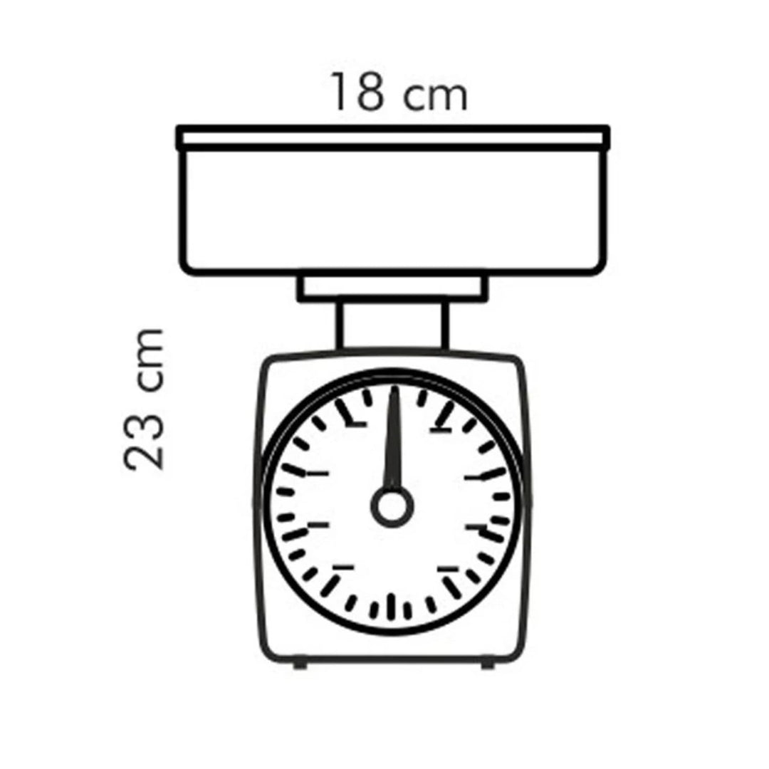 Tescoma ACCURA Küchenwaage, analoge Haushaltswaage bis 5kg mit 20g-Teilung, grosse Skala, kompakt un