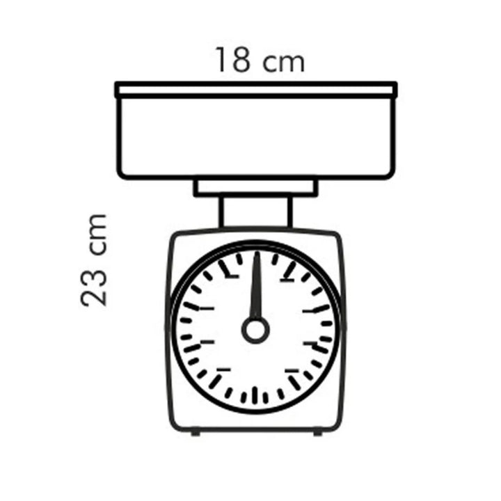 Tescoma ACCURA Küchenwaage, analoge Haushaltswaage bis 5kg mit 20g-Teilung, grosse Skala, kompakt un