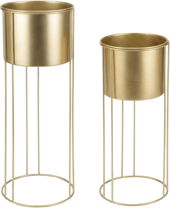 Goldene Glamour-Blumentöpfe OSMOS, 2 Übertopf.