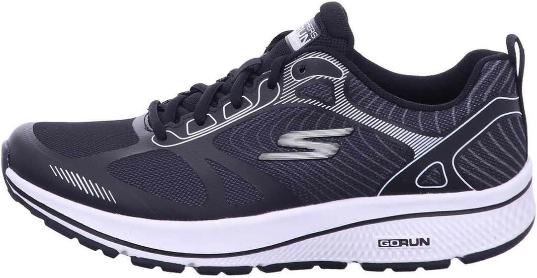 Skechers Herren Running Shoes, 41 EU Black Textile Synthetic White Trim