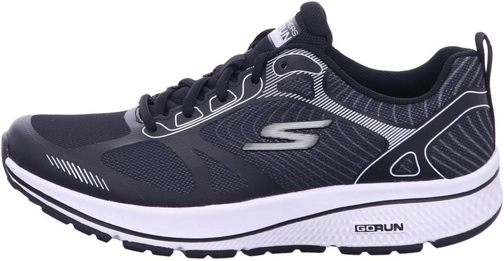 Skechers Herren Running Shoes, 41 EU Black Textile Synthetic White Trim