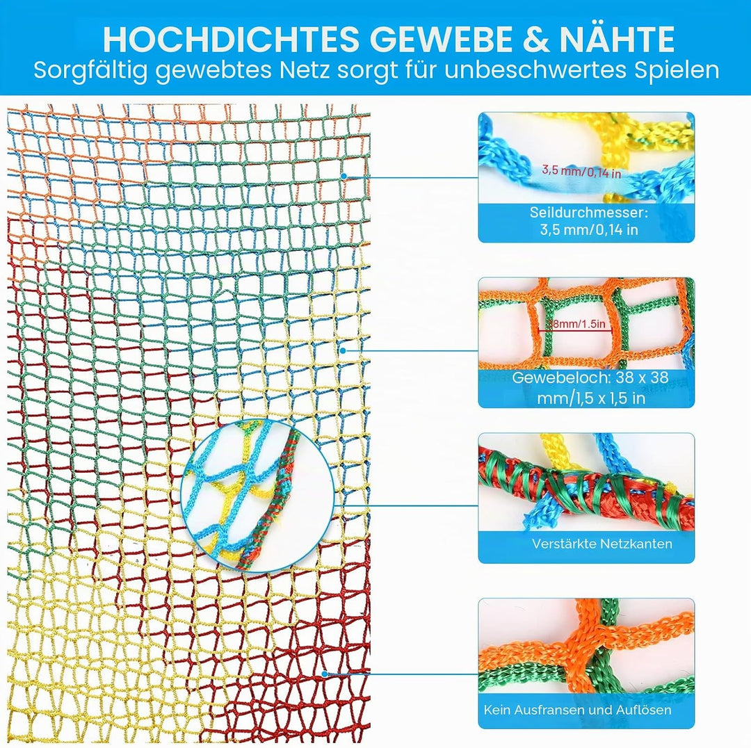 Kletternetz Spielplatz, Doppeltschichten Kinder Sicherheitsnetz Klettergerüst Netz Kinder Garten, 3