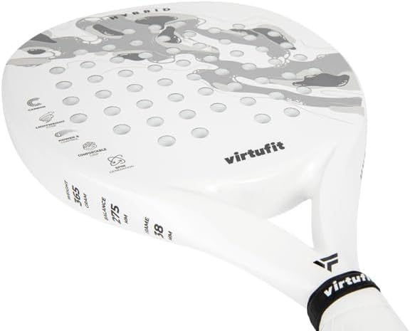 VirtuFit Hybrid Padelschläger - Weiss - Grau