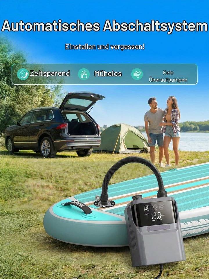 Niphean Elektrische Luftpumpe SUP mit (Extra-Langem) 300cm 12V Kabel, 50PSI SUP Pumpe Elektrisch für