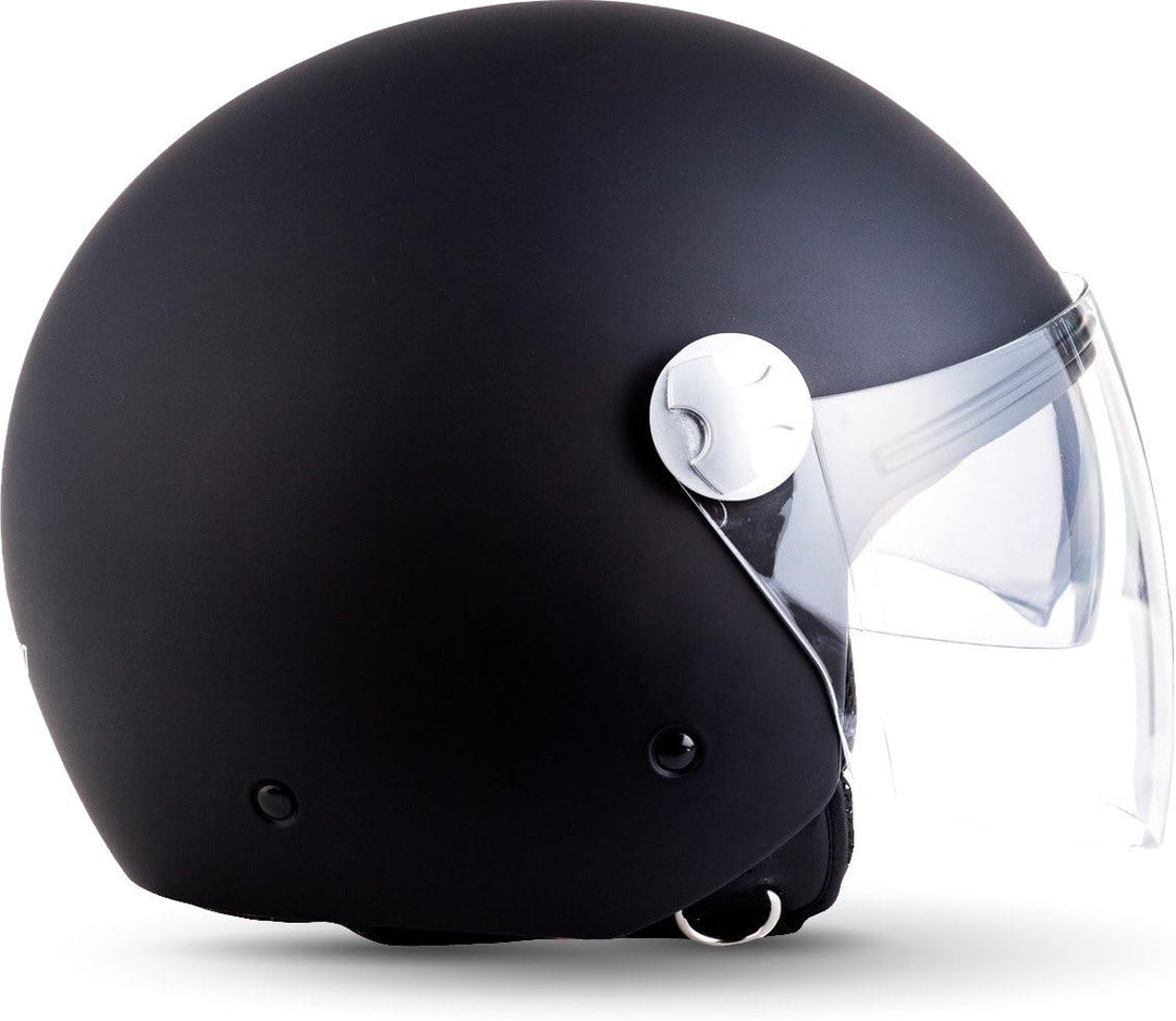 ARMOR HELMETS® AV-63 „Fun Matt Black“ · Jet-Helm · Motorrad-Helm Roller-Helm Scooter-Helm Moped Mofa