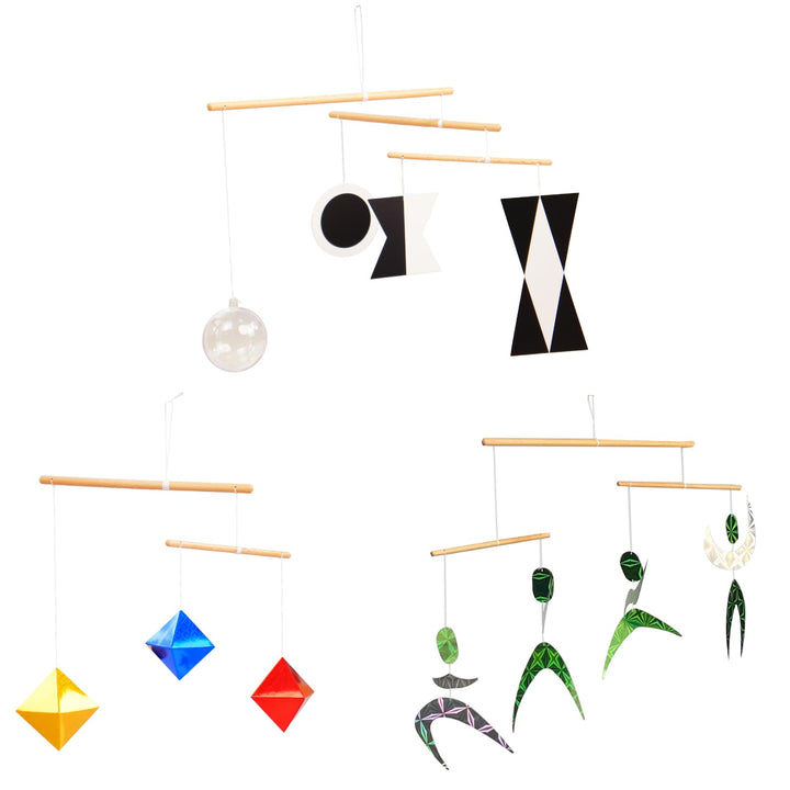 Montessori Mobile Set G, Munari, Oktaeder in mehreren Grössen, Grün Tänzer Ⅱ, Set G