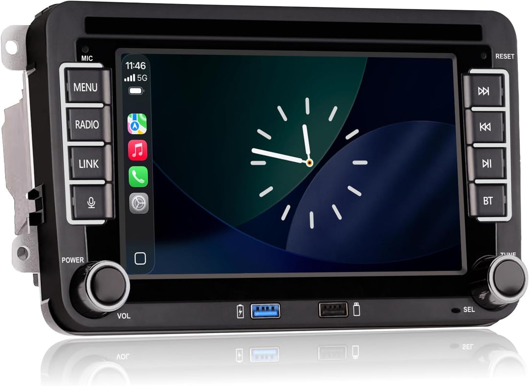Autoradio Plug und Play Kompatibel für VW Golf 5 6 Passat Polo RCD330 mit kabelloses CarPlay Android
