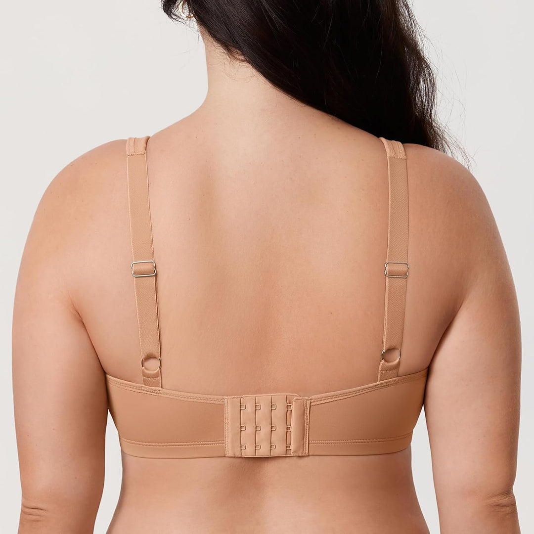 DELIMIRA Damen Minimizer BH mit Bügel | Grosse Brüste Starker Halt, Seamless, Ungepolstertes, Soft T