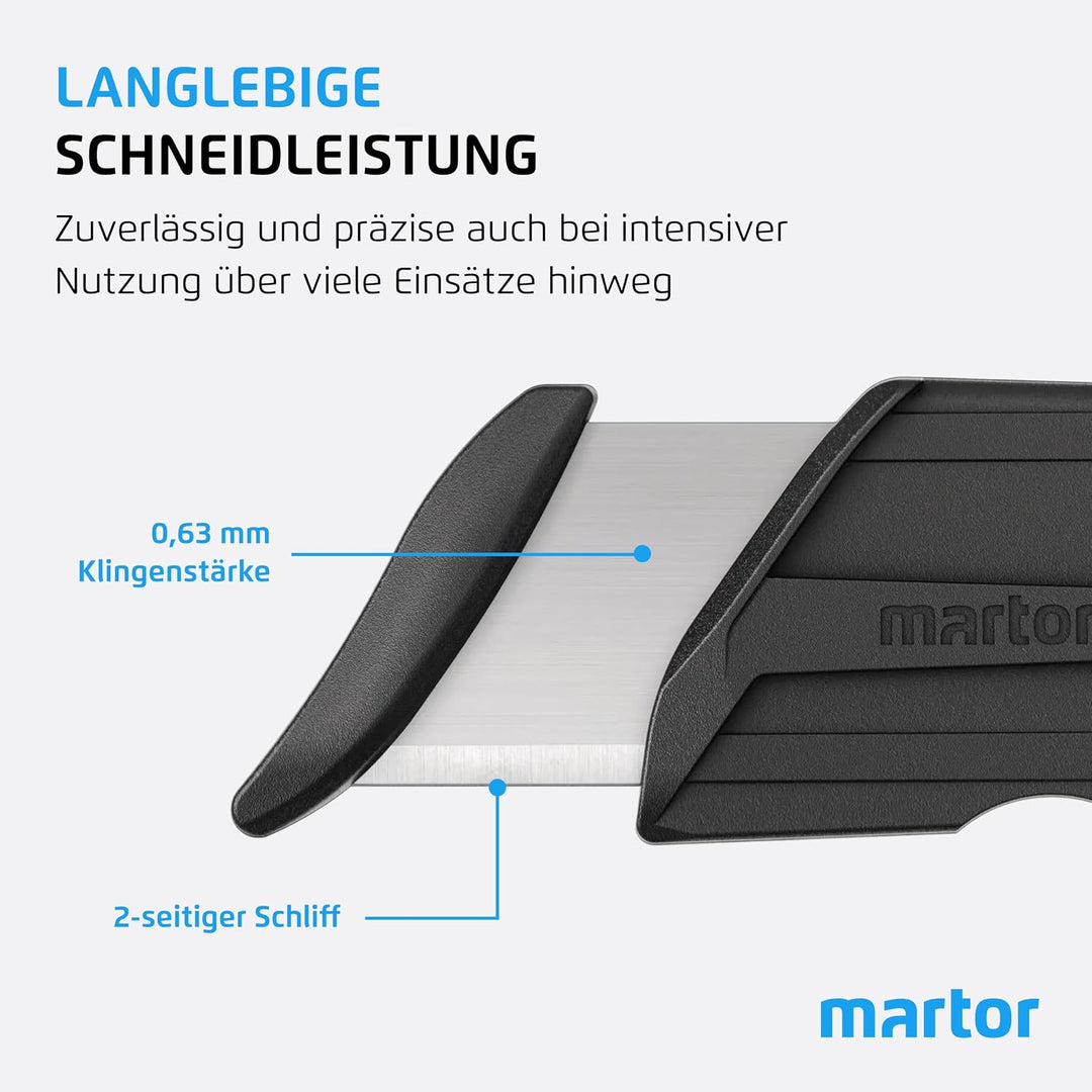 MARTOR 10 x Ersatzklingen für Sicherheitsmesser/Cuttermesser SECUMAX 370 10x Klingen, 10x Klingen