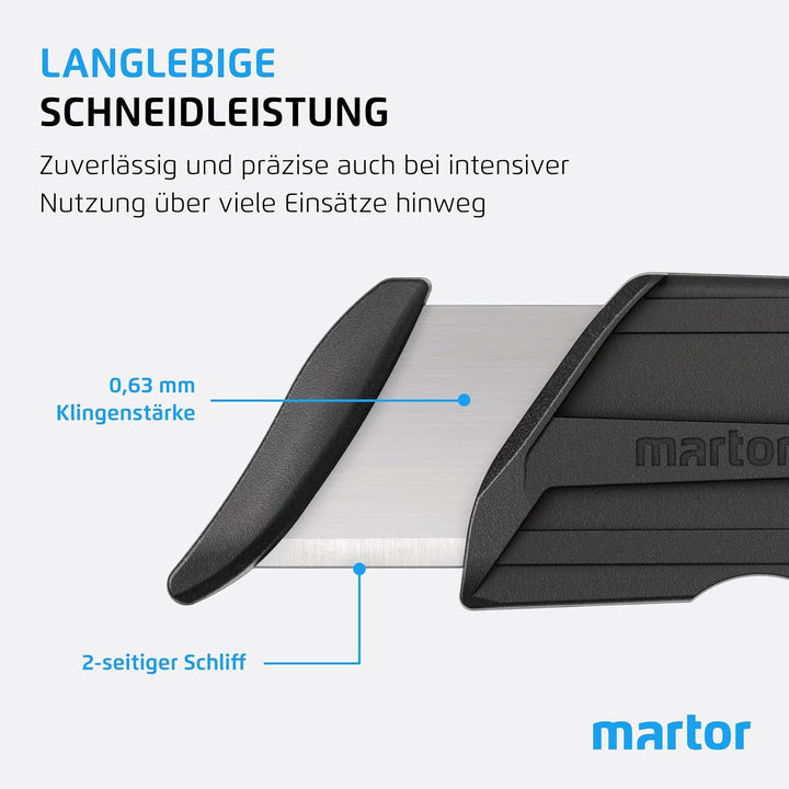 MARTOR 10 x Ersatzklingen für Sicherheitsmesser/Cuttermesser SECUMAX 370 10x Klingen, 10x Klingen
