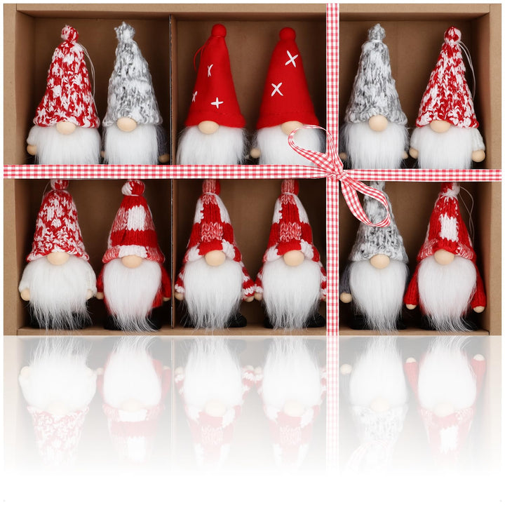 com-four 12 x hochwertige Weihnachtsmann-Anhänger für Weihnachtsbaum, Anhänger, bezaubernde Weihnach