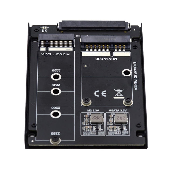 cablecc B+M SSD-Karte Dual MSATA NGFF JBOD Raid0 Span Bridge zu SATA Combo 2,5-Zoll-HDD-Festplatteng