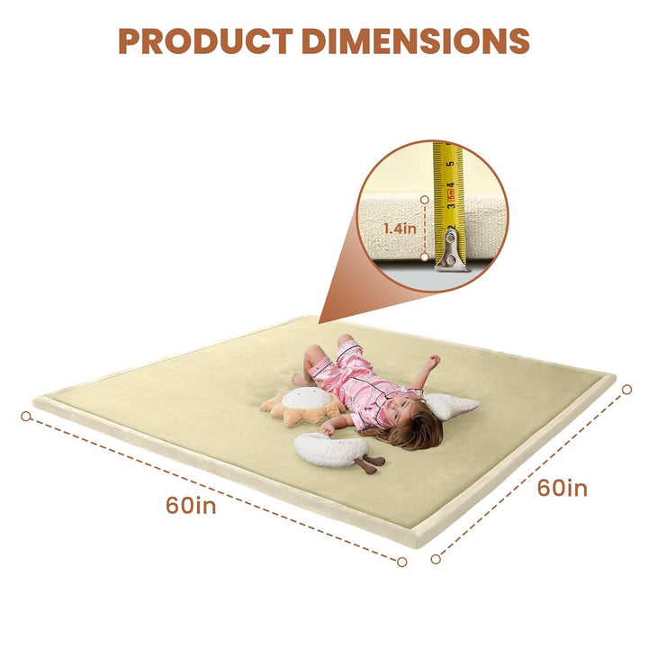 SUNYRISY Krabbelmatte Baby Spielmatte, 3.5cm Dicke Kinderzimmer Spielteppich Kinder Teppich für Mädc