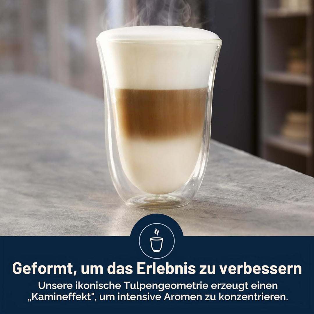 De'Longhi Gläser Set DLSC312, 2 doppelwandige Thermogläser mit Isolierfunktion für kalte und warme G