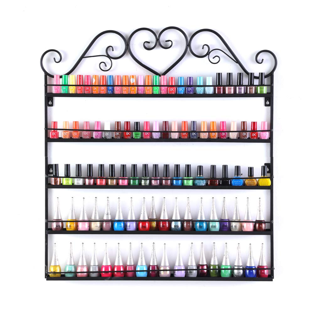 5 Ebenen Metall Nagellack Ständer Kosmetik Organizer 5 Ablagen Wandregal Lippenstiftständer Aufbewah