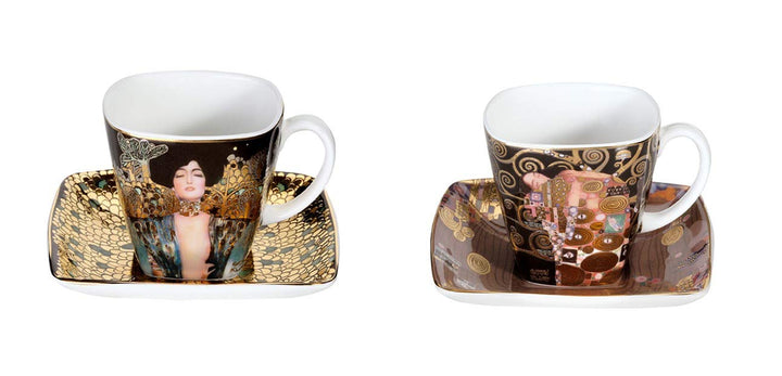 2er Set Gustav Klimt Espressotassen Judith I + Die Erfüllung Goebel Porzellan