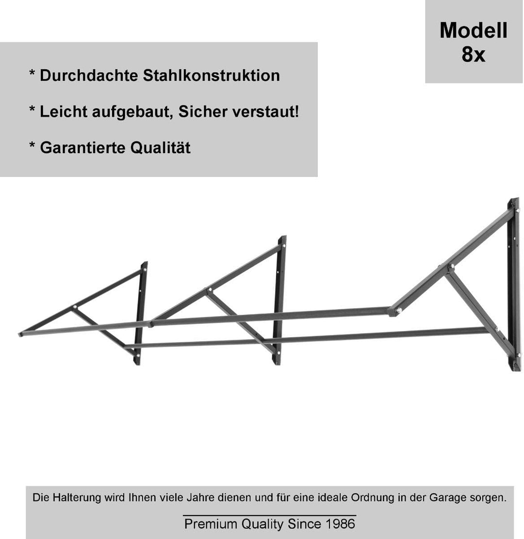 Stillerbursch Reifenregal 8 Reifen zur Wandmontage | Garagenregal | Garage Werkstatt Felgenregal Lag
