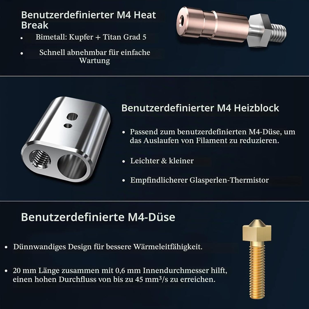 BIQU H2 V2S Lite Extruder Direct Drive Extruder High Flow Hotend Hochgeschwindigkeitsdruck für Ender