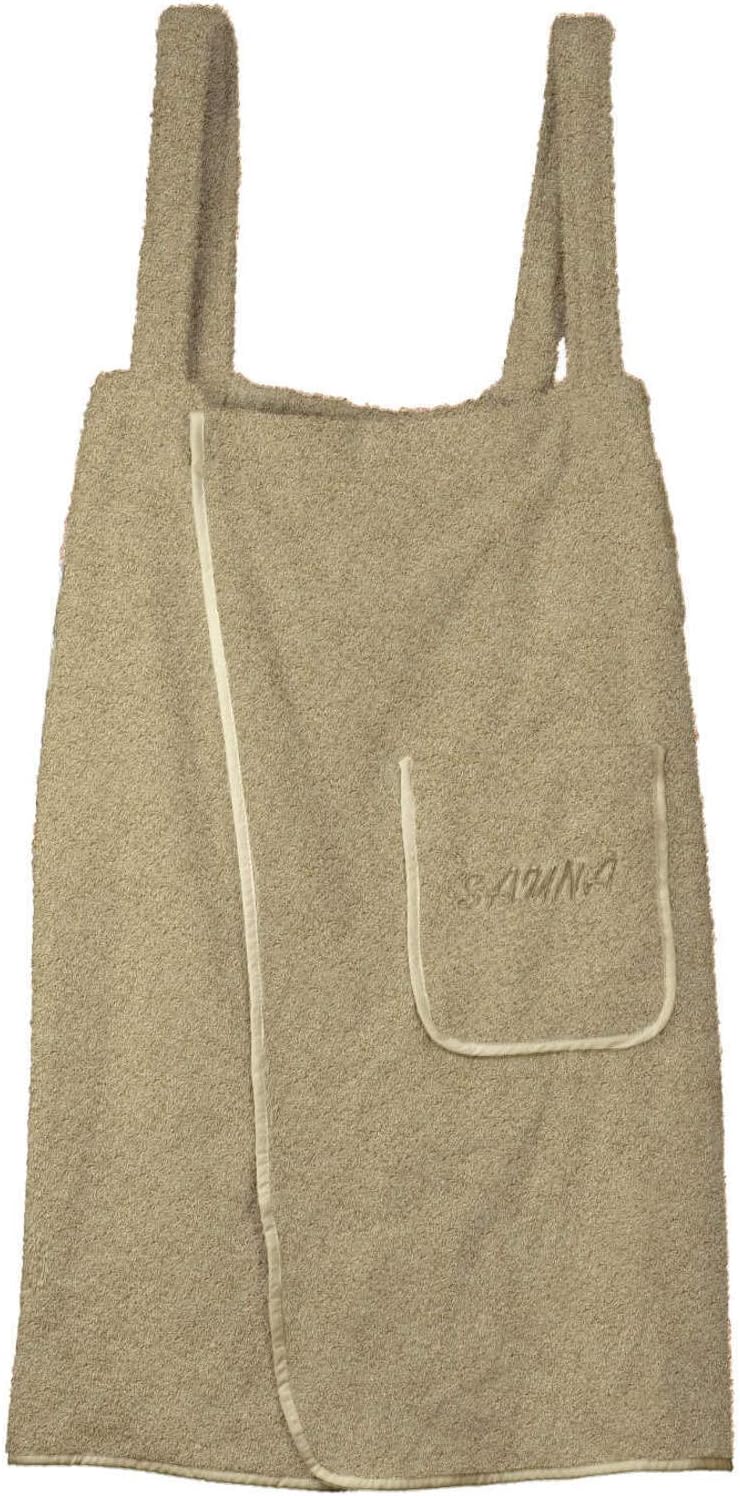 EXKLUSIV HEIMTEXTIL Sauna Set 3-Teilig Frottee Saunakilt Saunatuch Sarong Damen beige Beige Damen, B