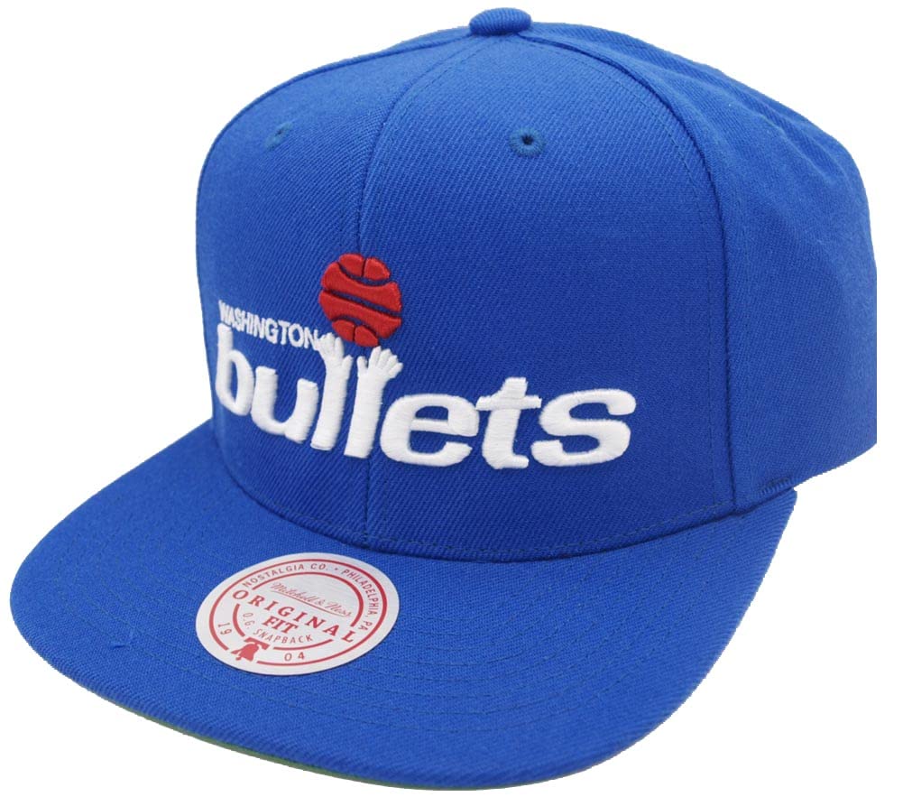 Mitchell & Ness Washington Bullets Blue Team Ground 2.0 Snapback HWC Cap Kappe Basecap