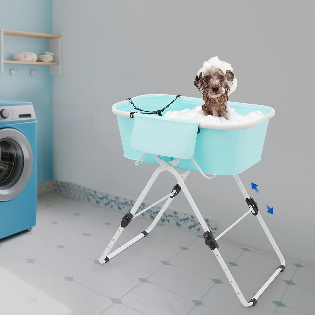 Hundebadewanne ErhöHte ErhöHte & Faltbare Badewanne für Haustiere mit Einstellbarer HöHe, Tragbare B