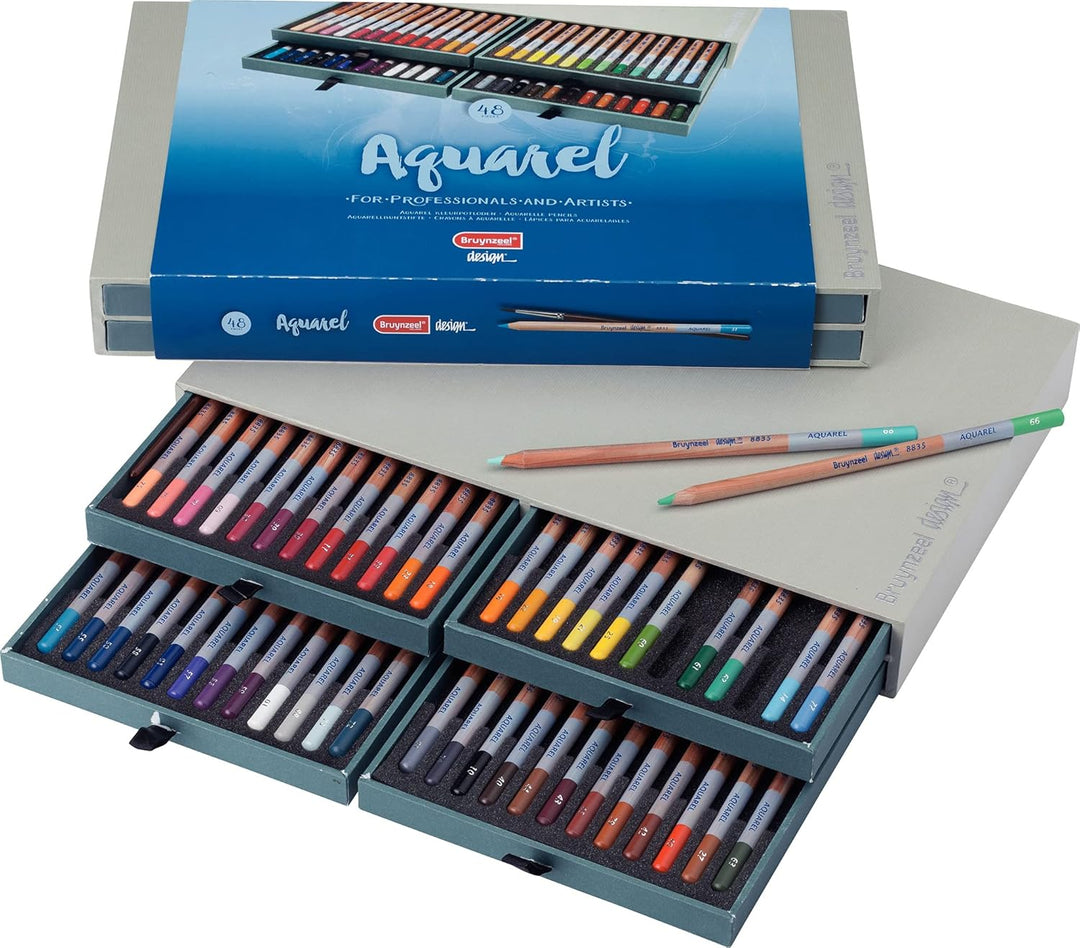Bruynzeel - 48 Aquarellbuntstifte in luxuriösem Etui