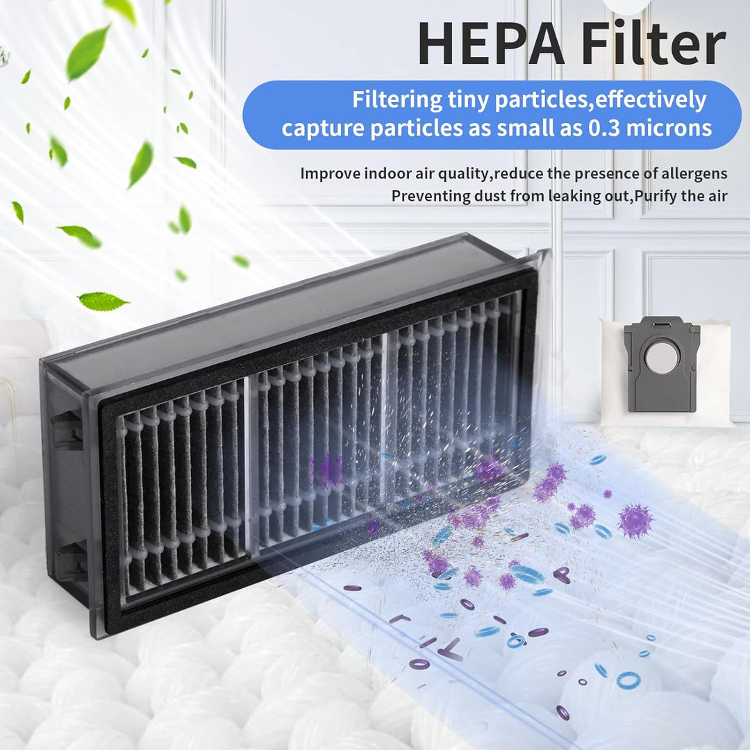 Zubehörset für Dream X50 PRO,Ersatzteil für Dream X50 PRO Complete,mit 2*Hauptbürste, 2*Filter, 6*Ka